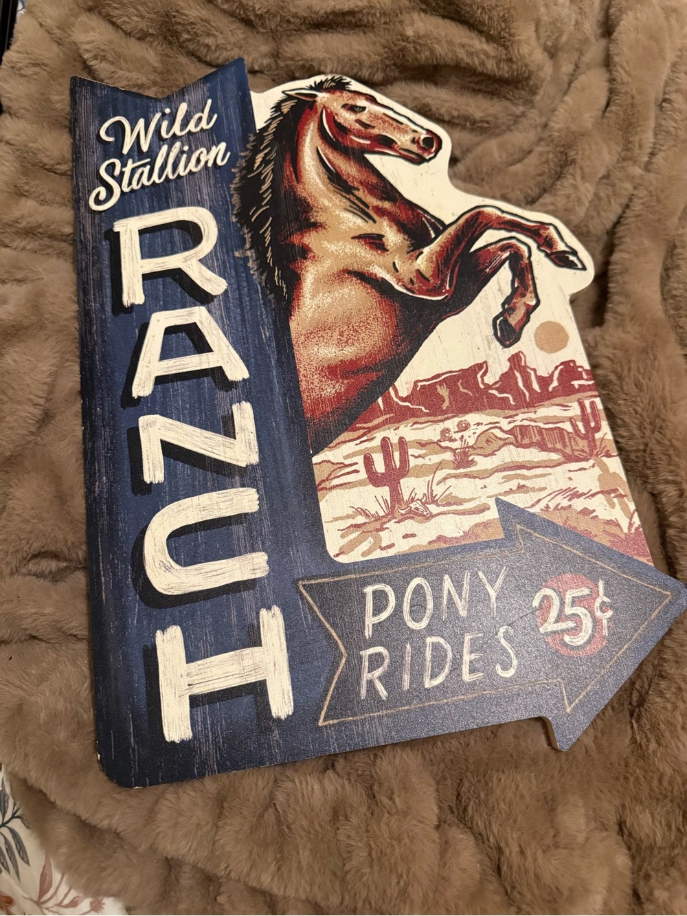 Open Road Brands Wild Stallion Ranch Wooden Pony Rides Sign